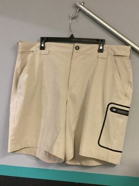 Reel Legends Beige Cargo Shorts with Black Trim